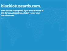 Tablet Screenshot of blacklotuscards.com